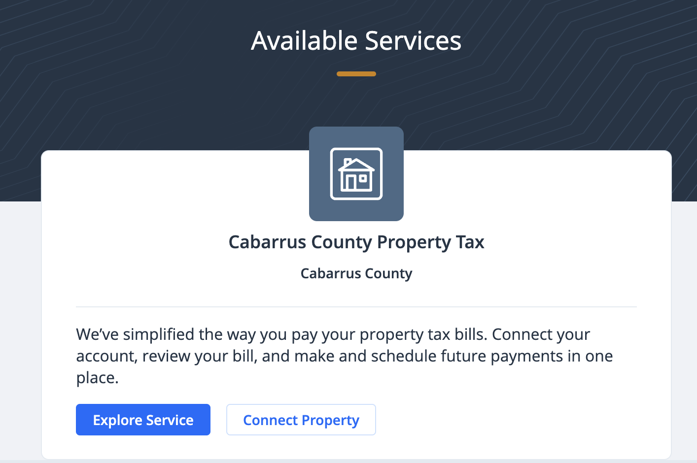 Pay a property tax bill myCabCo